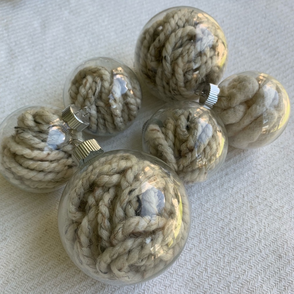 Set of 6 Wool Sweater Ornaments